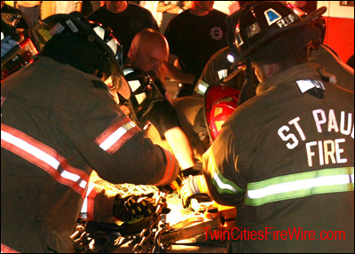 St. Paul firefighters, Vehicle extrication, Smith Avenue, St. Paul, Minnesota, Twin Cities Fire Wire